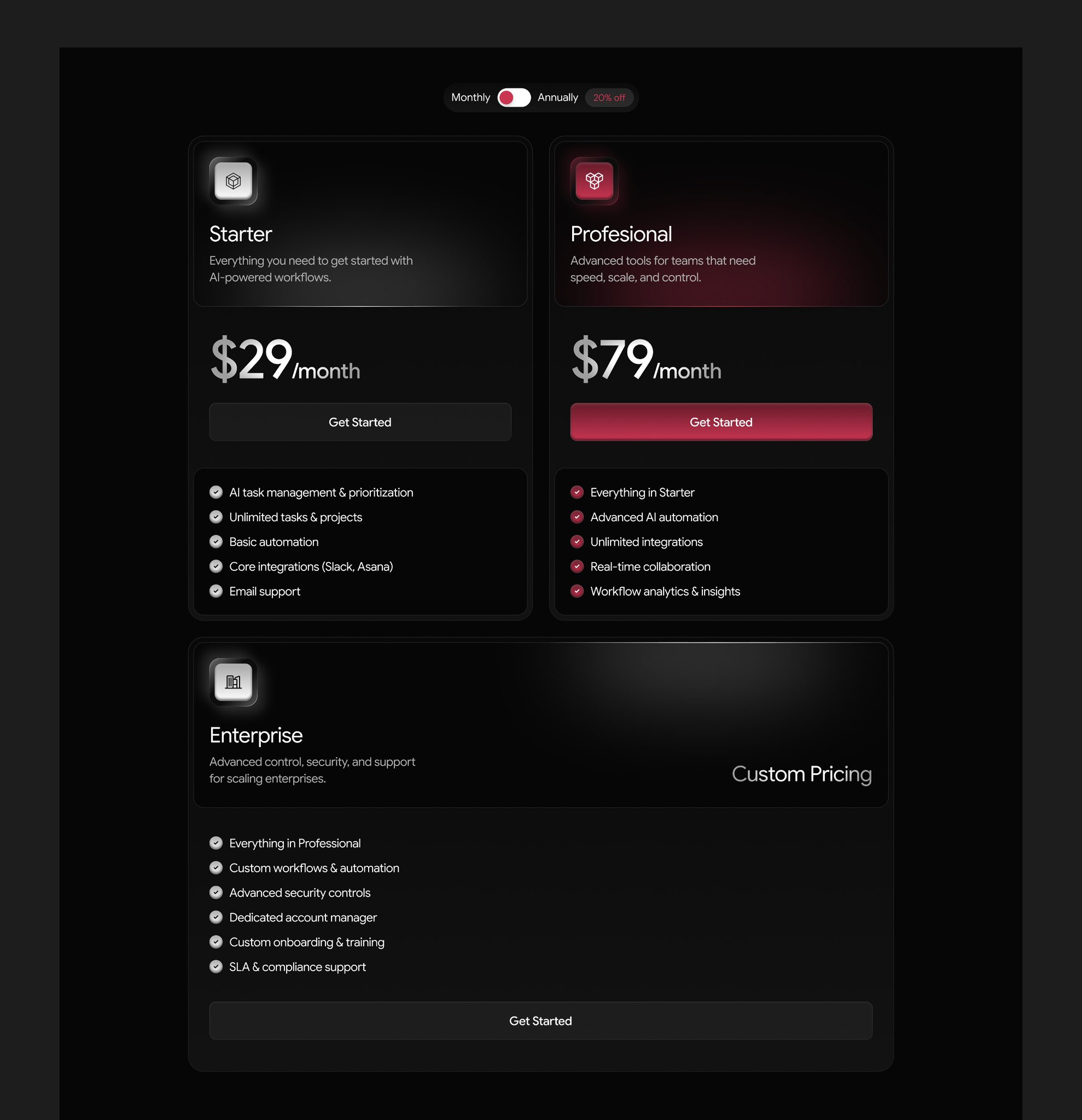Pricing Page