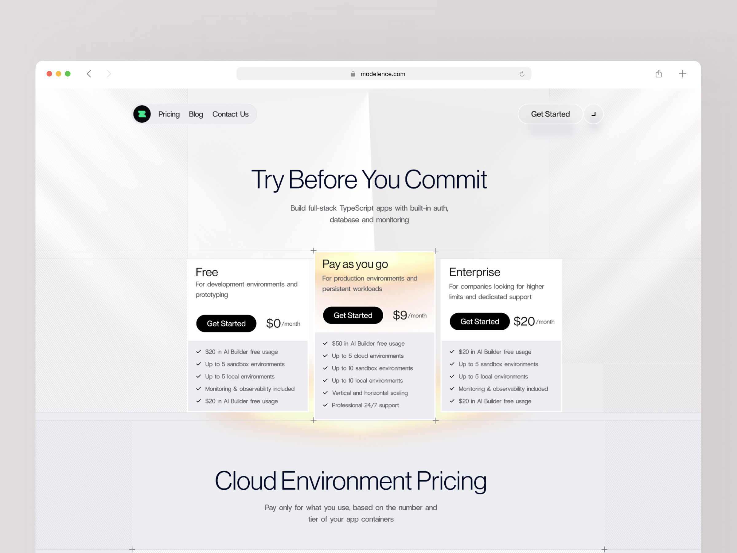 Pricing page - Saas